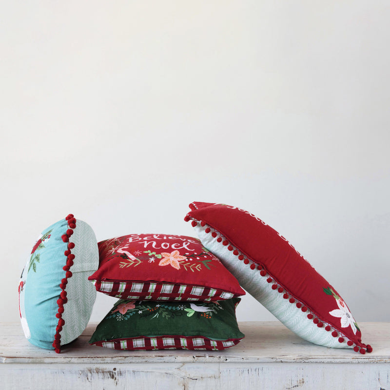 Snowman Snow Globe Pillow