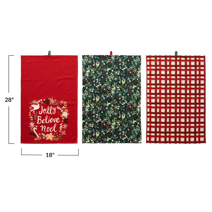 Holiday Print Tea Towels