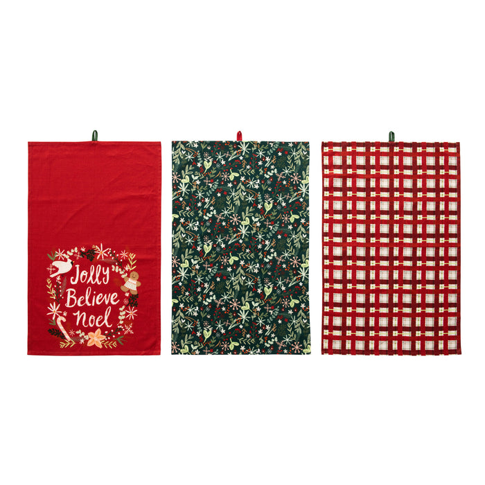 Holiday Print Tea Towels