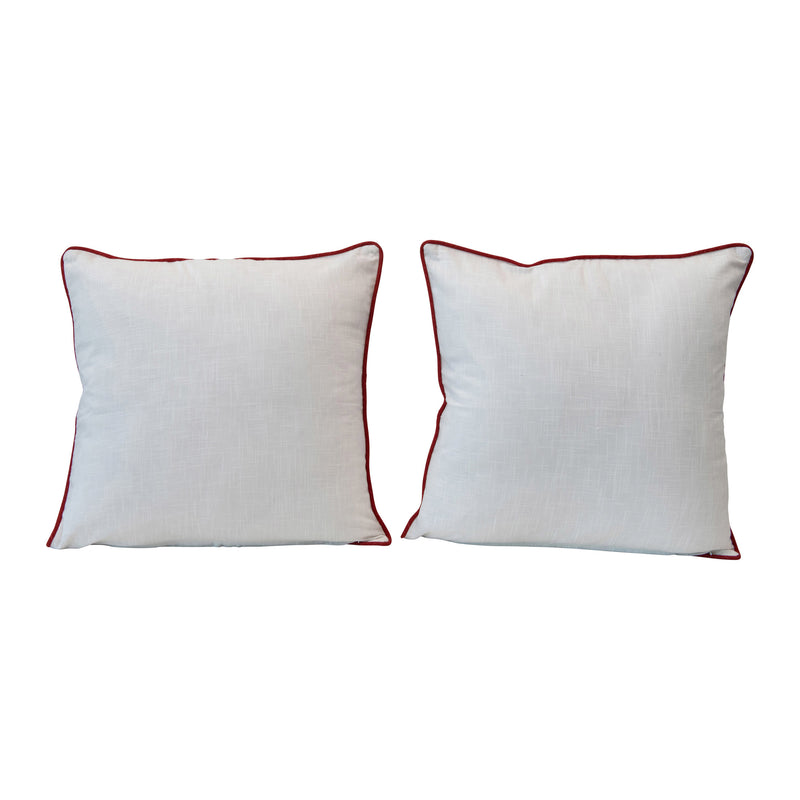 Cotton Pillow with Flower Prints