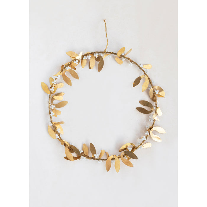Brass Leaves and Berry Wreath