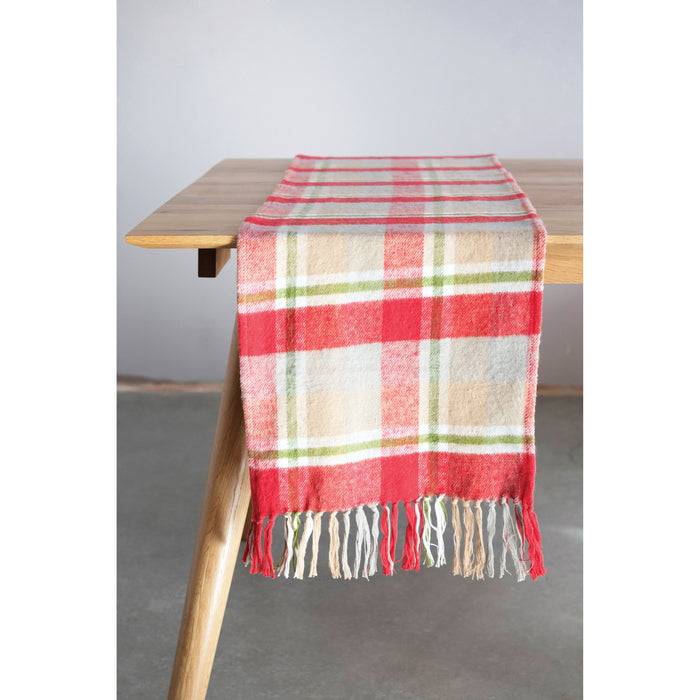 Flannel Table Runner with Fringe