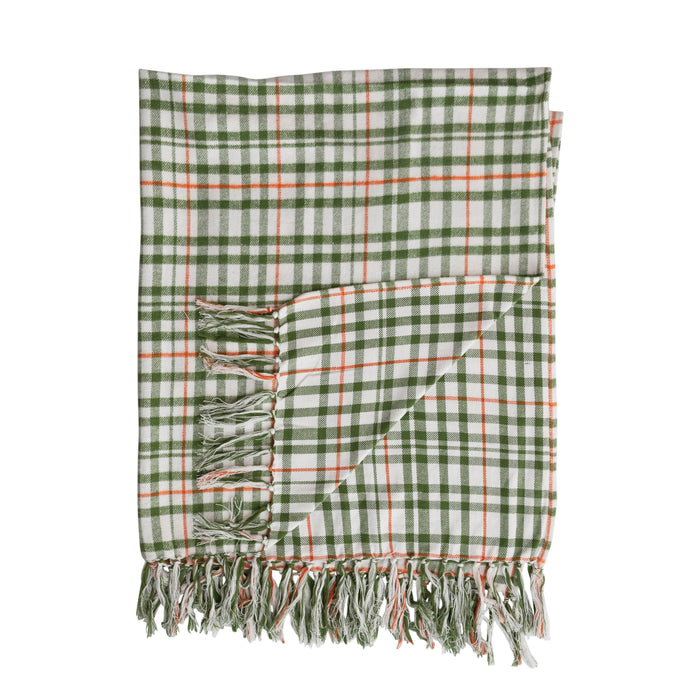 Flannel Throw with Fringe