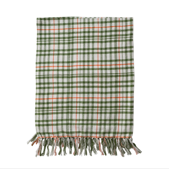 Flannel Throw with Fringe