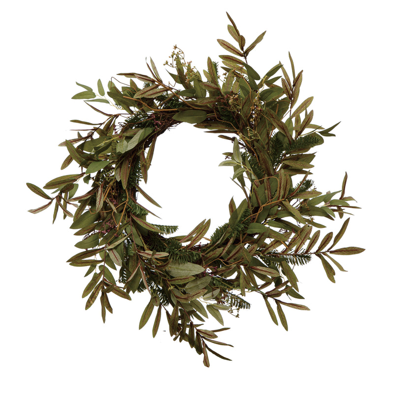 Olive and Evergreen Mixed Wreath