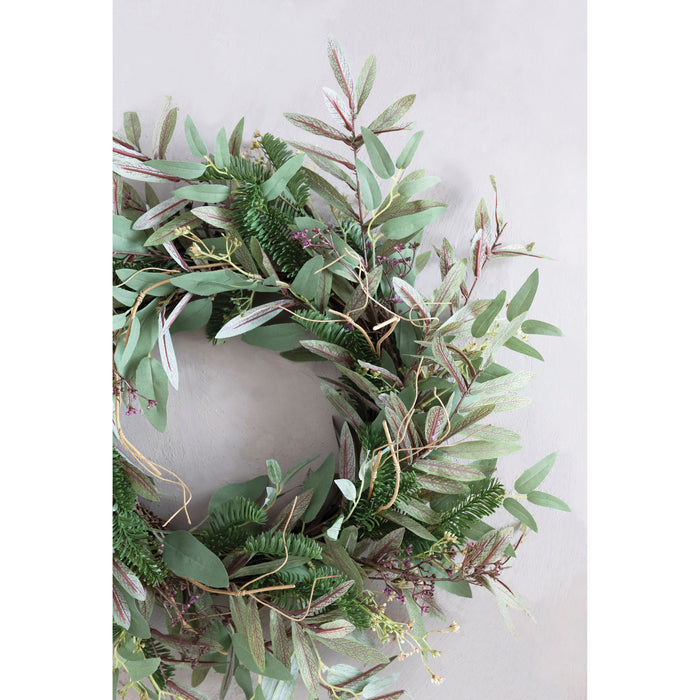 Olive and Evergreen Mixed Wreath