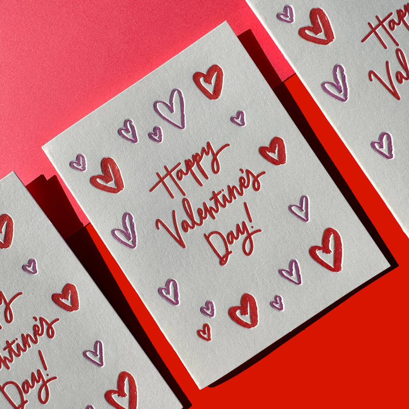 Happy Valentine's Day Hearts Card