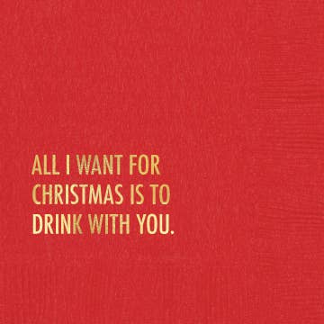 Drink With You Holiday Napkins