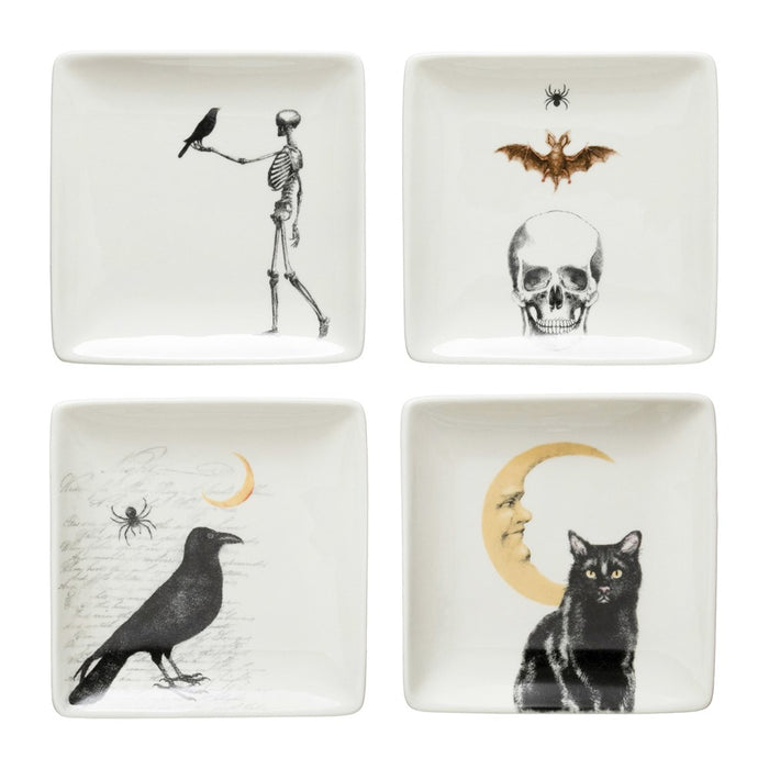 Stoneware Halloween Plates