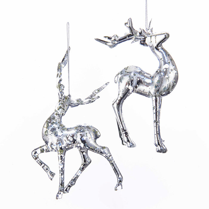 Silver Reindeer Ornaments