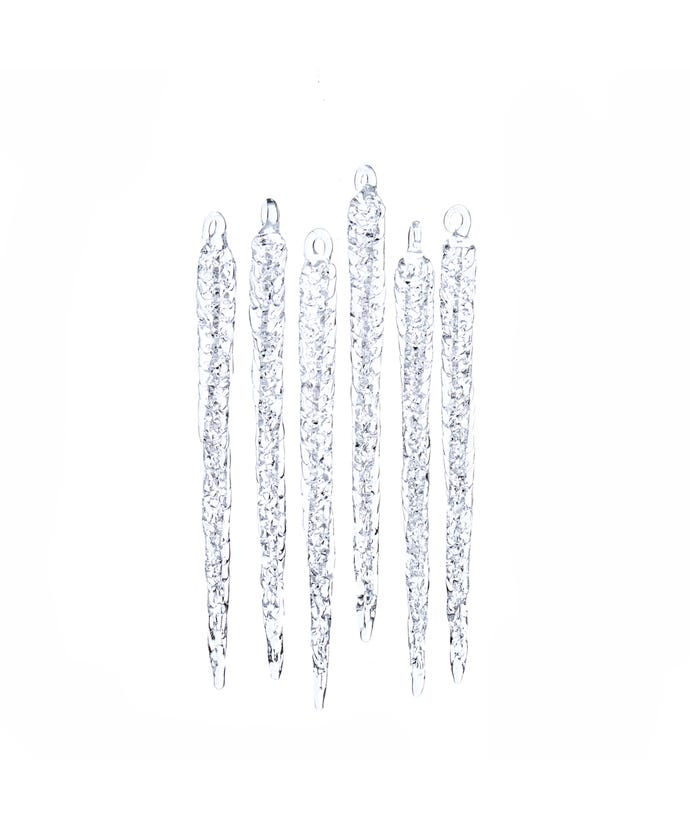 Spun Glass Icicle Ornaments