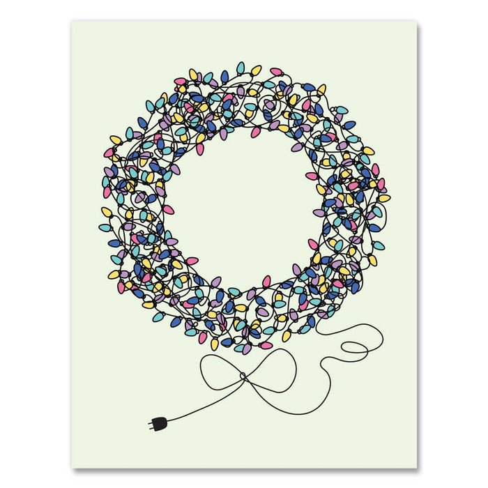 Tangled Light Wreath Card