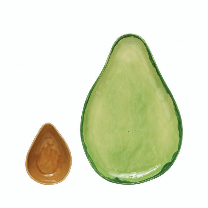 Avocado Plate & Bowl