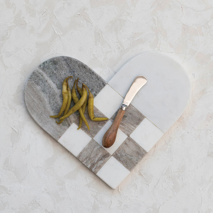 Heart Shaped Marble Cheese Board