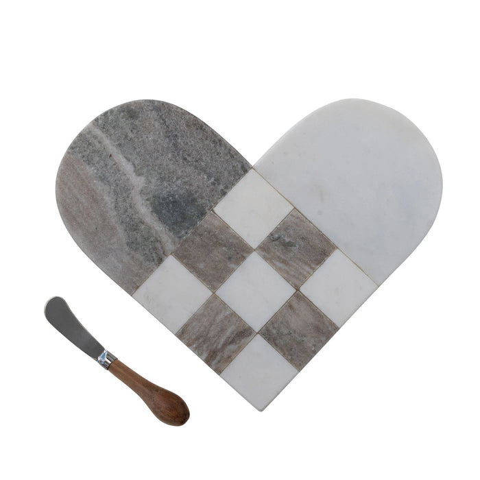 Heart Shaped Marble Cheese Board