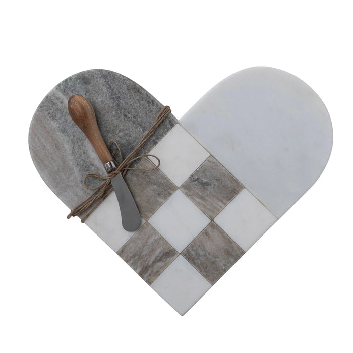 Heart Shaped Marble Cheese Board