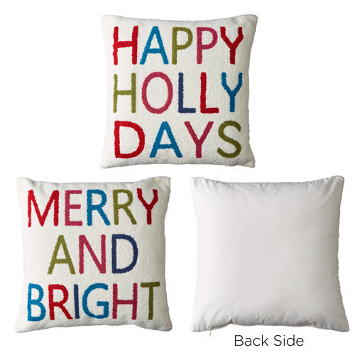 Holiday Pillow - Happy Holly Days