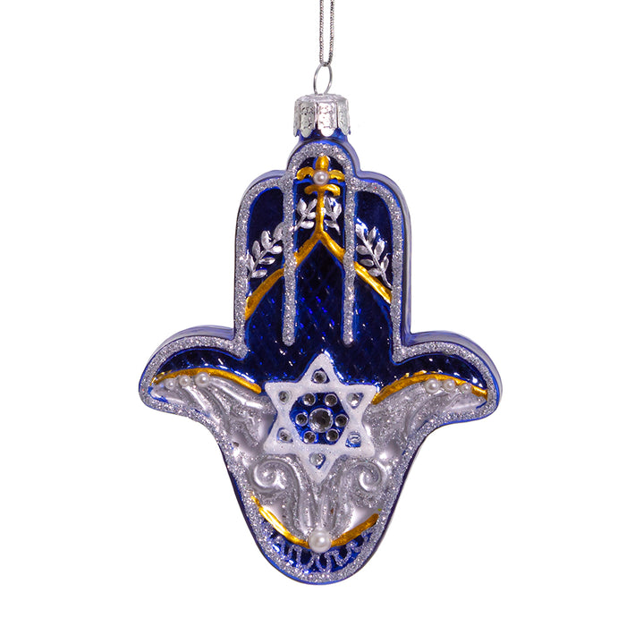 Hanukkah Hamsa Hand Ornament