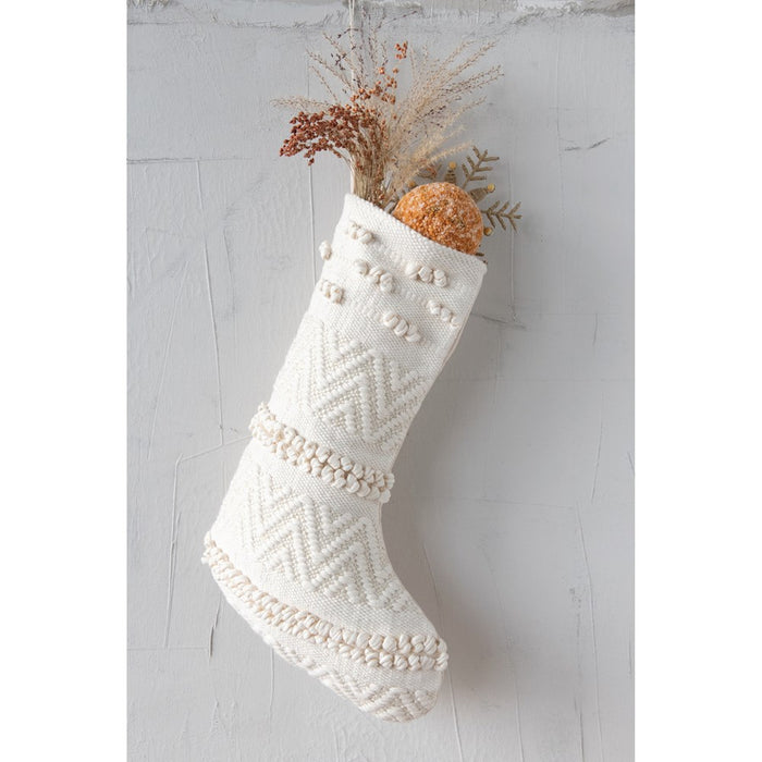 Woven Cotton Blend Stocking