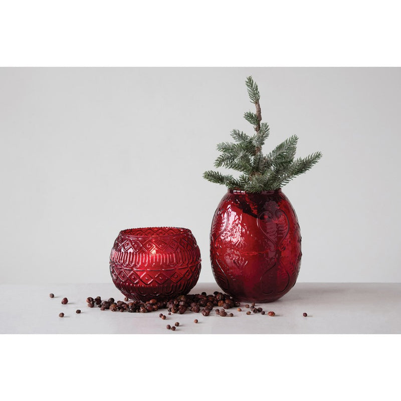 Pressed Glass Votive Holder