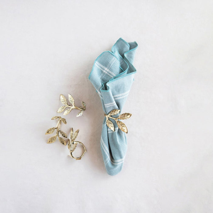 Gold Leaves  Napkin Rings