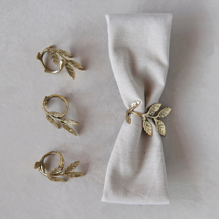 Gold Leaves  Napkin Rings