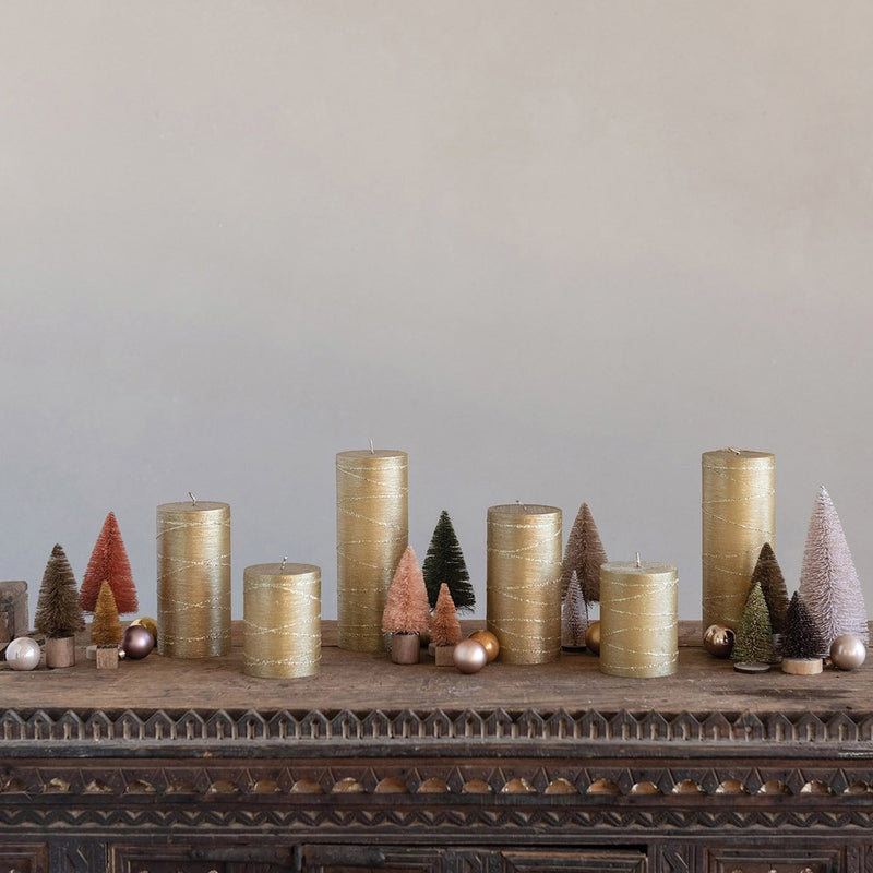Golden Pillar Candles