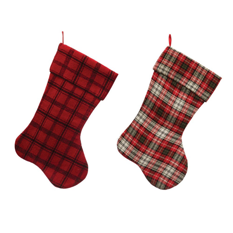 Fabric Plaid Stocking