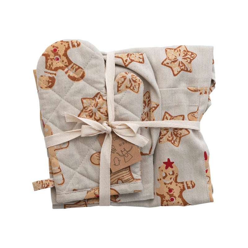 Gingerbread Kid's Apron Set
