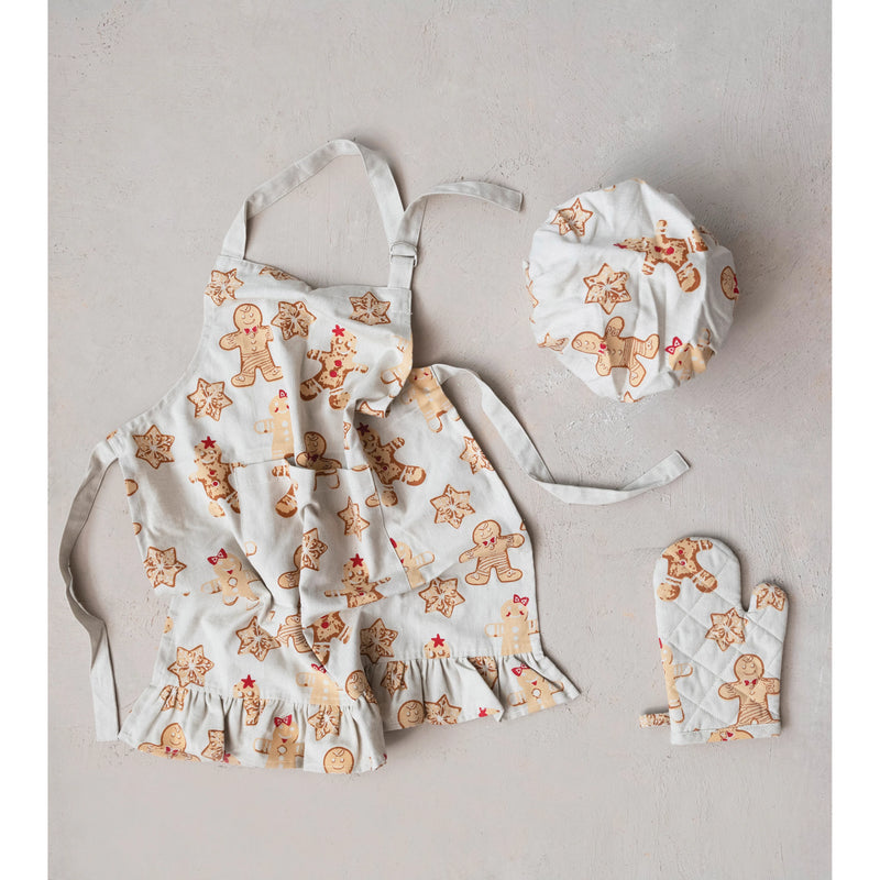 Gingerbread Kid's Apron Set